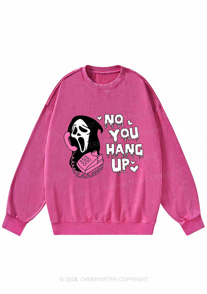 Halloween No You Hang Up Y2K Washed Sweatshirts Cherrykitten