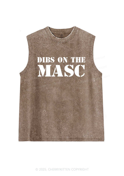 Dibs On The Masc Pride Y2K Washed Muscle Tank Cherrykitten