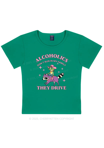 Alcoholics Drive Y2K Baby Tee Cherrykitten