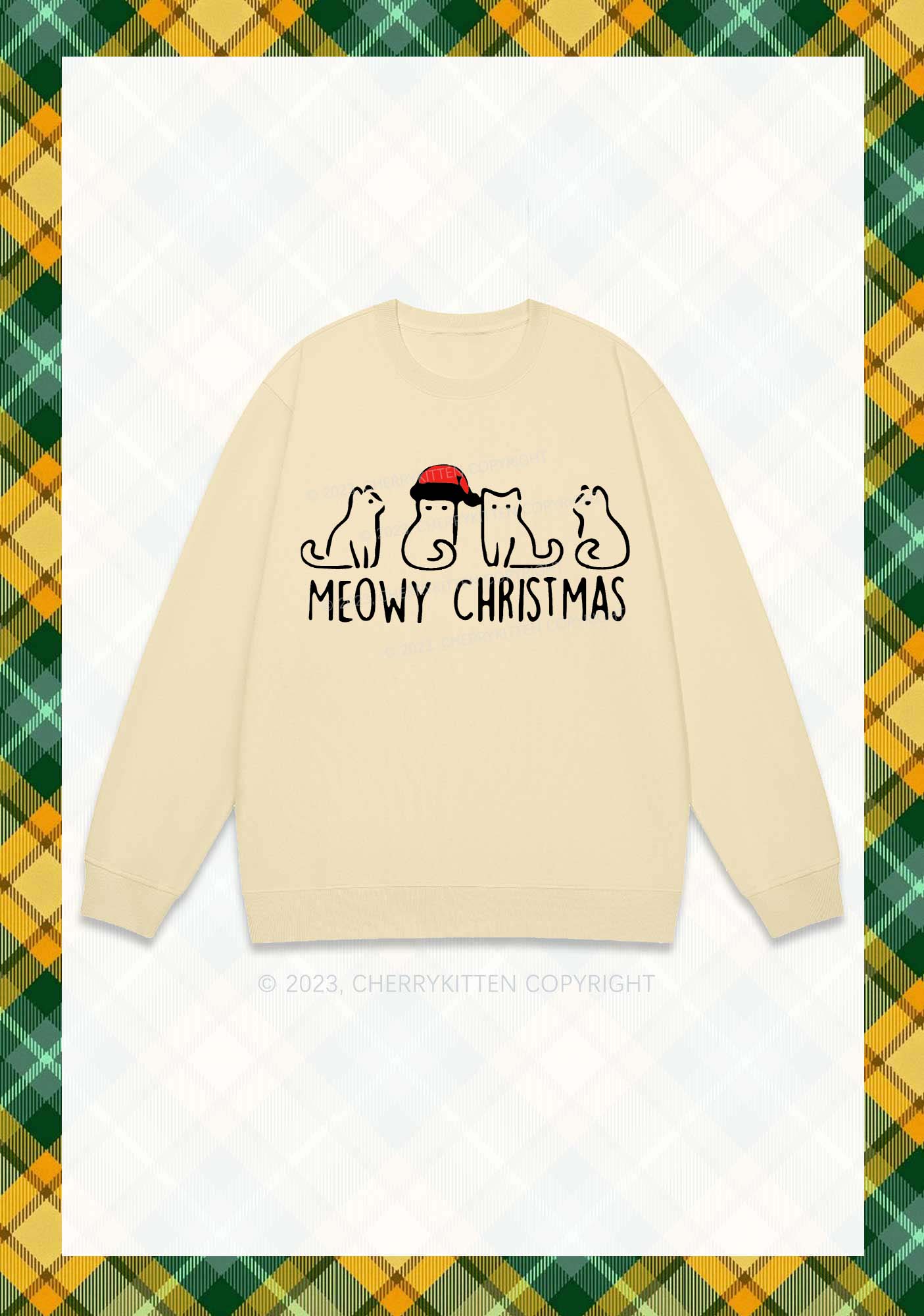 Meowy Christmas Y2K Sweatshirt Cherrykitten