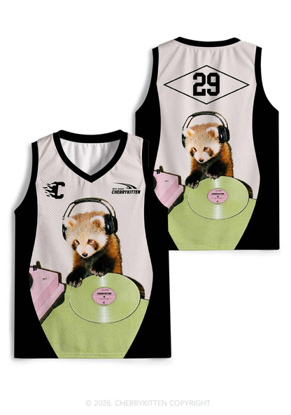 Custom Red Panda DJ Y2K Sport Jersey Tank Cherrykitten