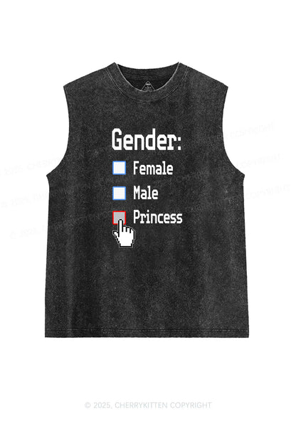 Gender Princess Pride Y2K Washed Muscle Tank Cherrykitten