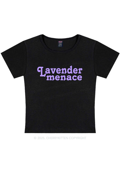 Lavender Menace Y2K Baby Tee Cherrykitten