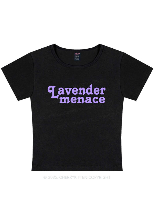 Lavender Menace Y2K Baby Tee Cherrykitten