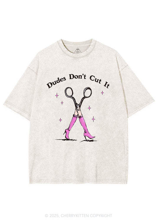 Dudes Dont Cut It Y2K Shirts Washed Tee Cherrykitten