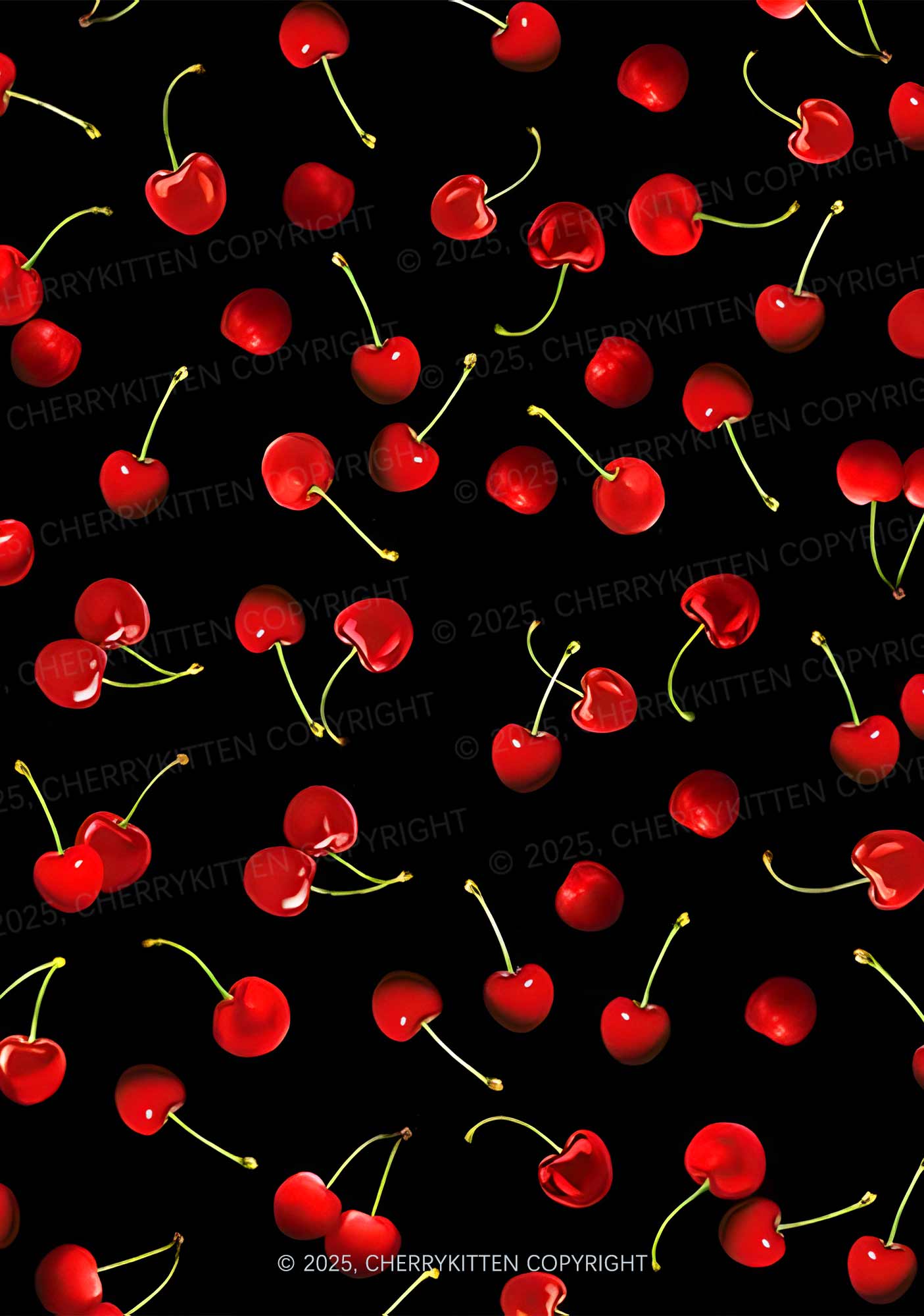 Black Cherry Valentine's Day Y2K Print Couples Thong Set Cherrykitten