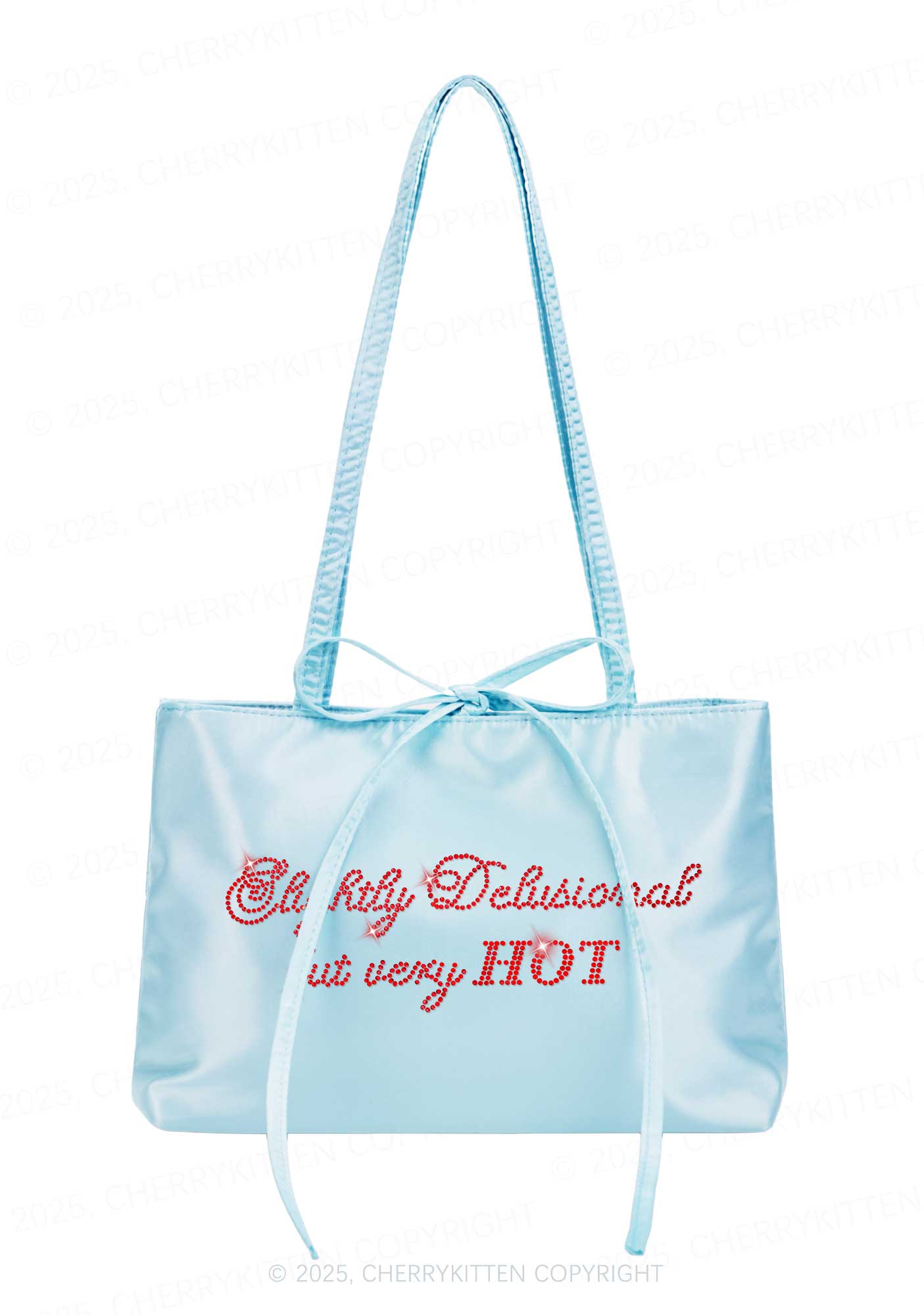 Rhinestone Slightly Delusional But Very Hot Y2K Satin Bags Cherrykitten
