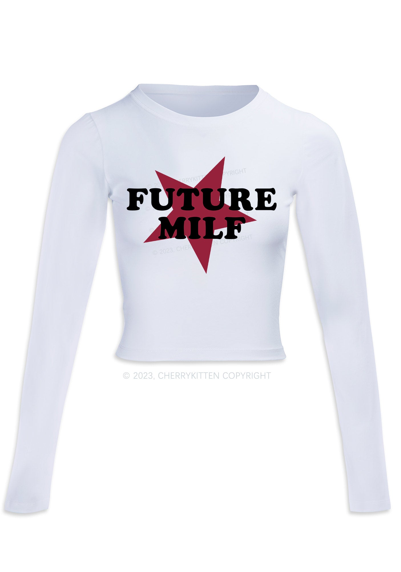 Future Mxxf Long Sleeve Crop Top Cherrykitten