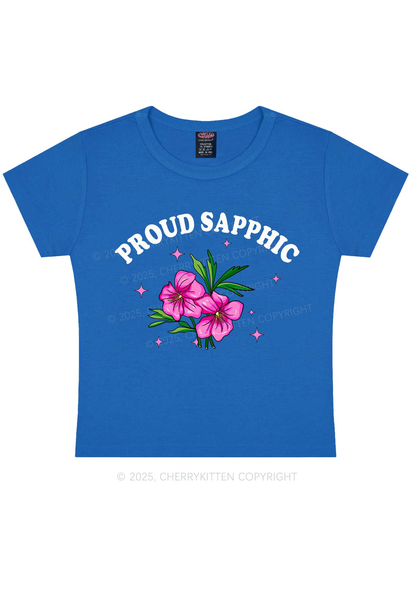 Proud Sapphic Y2K Baby Tee Cherrykitten