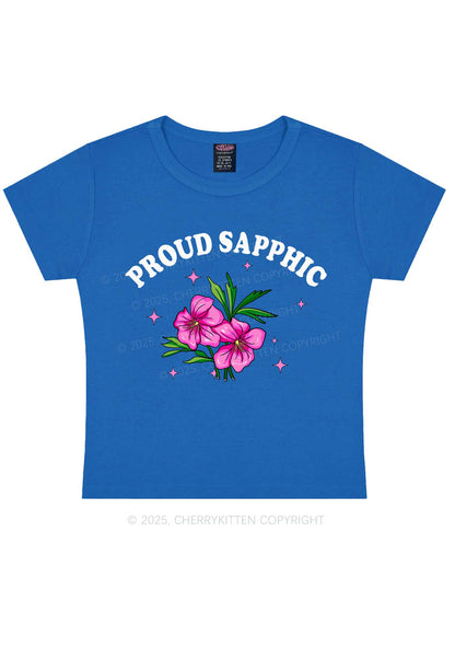 Proud Sapphic Y2K Baby Tee Cherrykitten