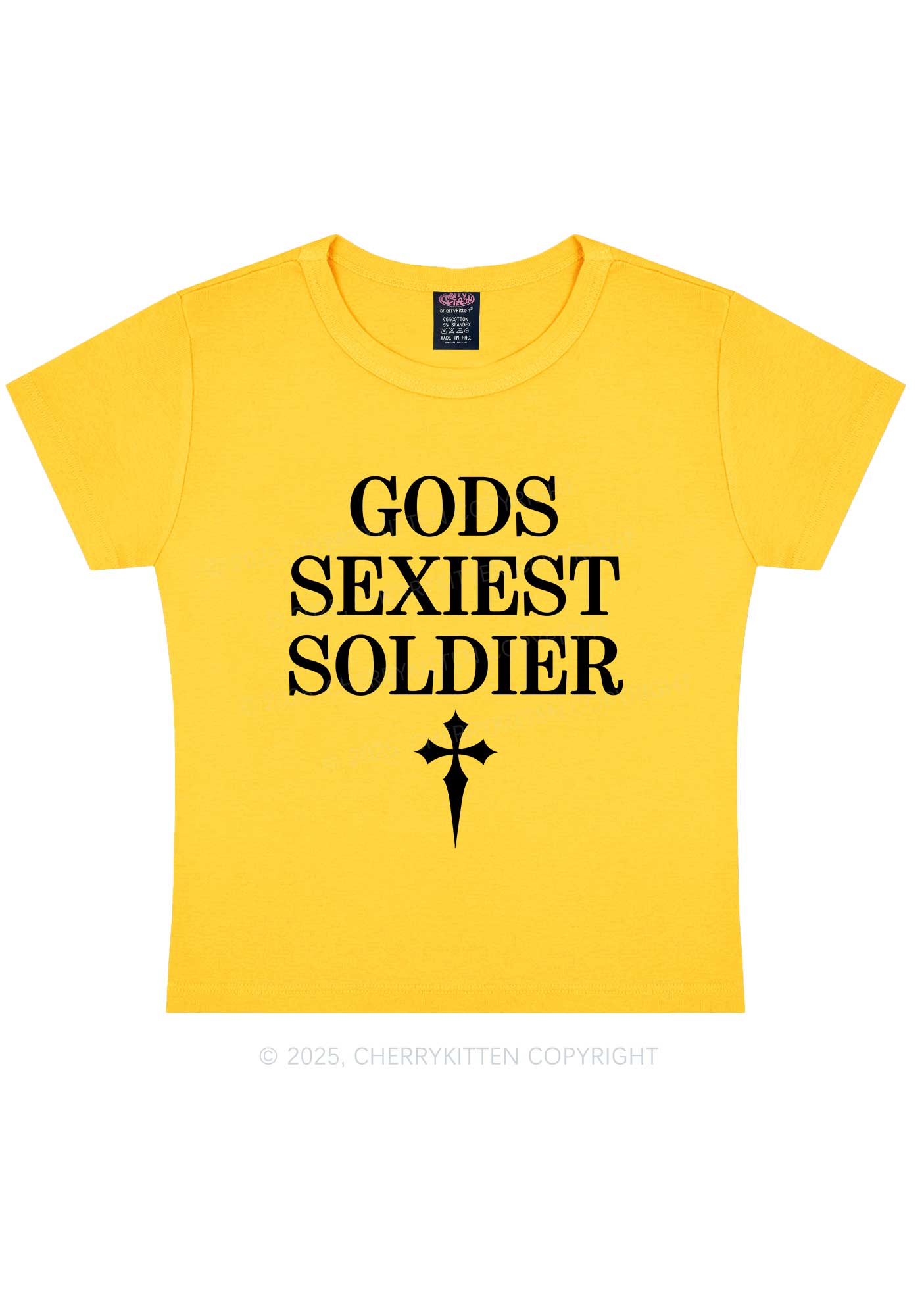 Gods Soldier Y2K Baby Tee Cherrykitten