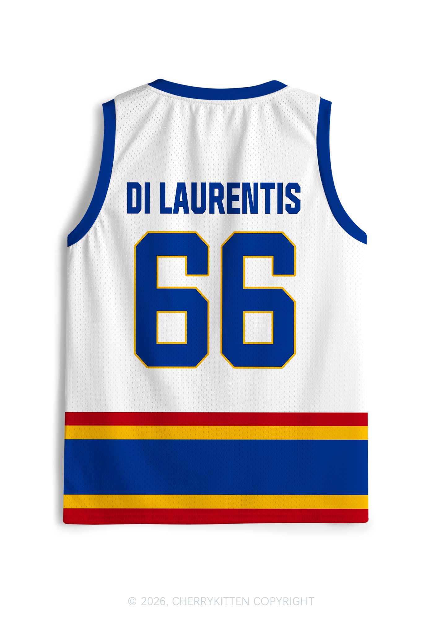 Retro White Hockey Team DL Y2K Sport Jersey Tank Cherrykitten