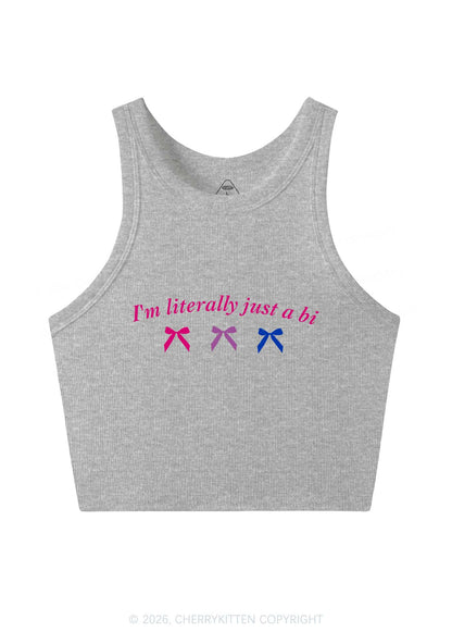 Im Literally Just A Bi Pride Y2K Crop Tank Top Cherrykitten