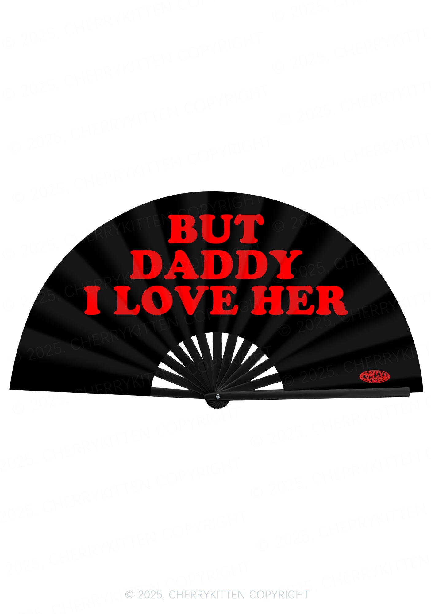 But Daddy I Love Her Pride Y2K Rave Hand Fan Cherrykitten