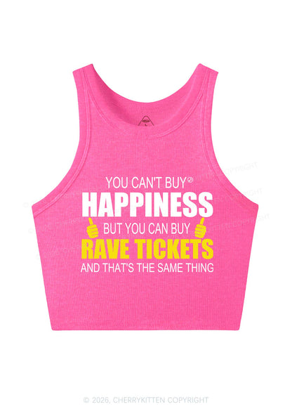 Happiness Rave Tickets Y2K Crop Tank Top Cherrykitten