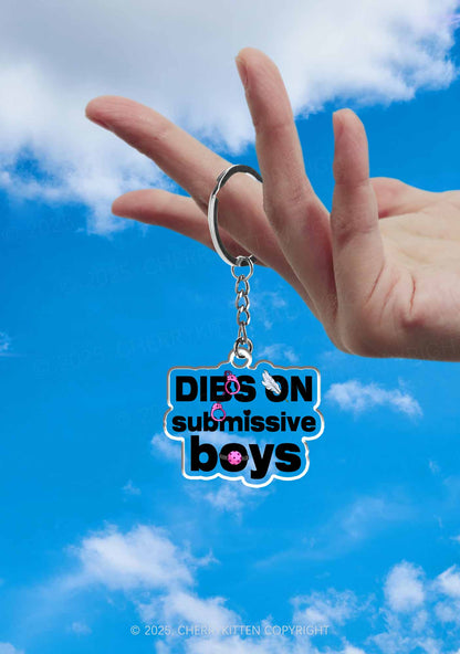 Dibs On S Boys 1Pc Y2K Keychain Cherrykitten