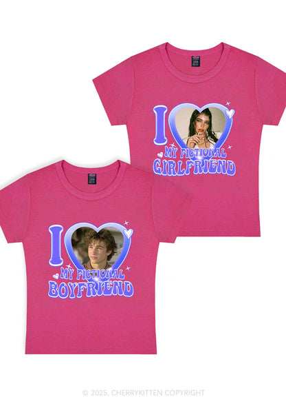 I Love My Fictional GF BF Y2K Valentine's Day Baby Tee Cherrykitten