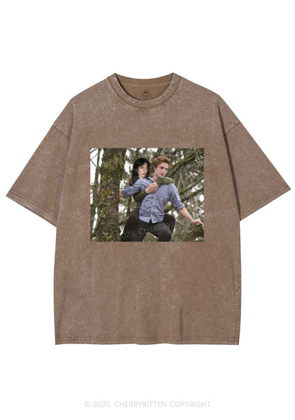 Custom Face Y2K Shirts Washed Tee Cherrykitten