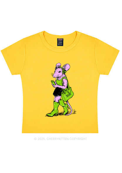 Brat Girl Y2K Baby Tee Cherrykitten