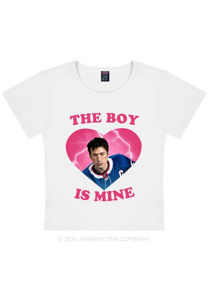 The Boy Is Mine HR Y2K Baby Tee Cherrykitten