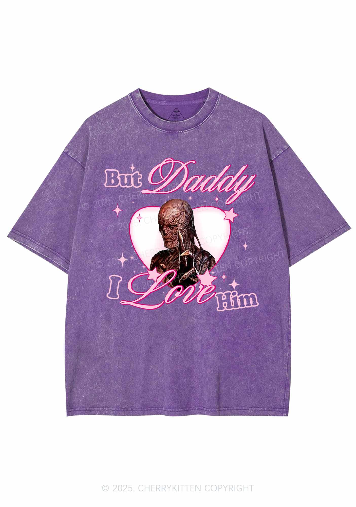 Daddy I Love VN Y2K Shirts Washed Tee Cherrykitten