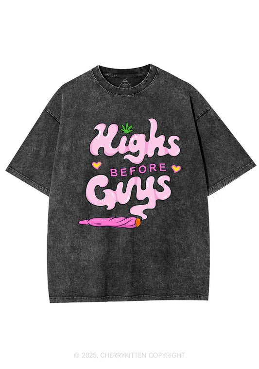 Highs Before Guys Y2K Shirts Washed Tee Cherrykitten