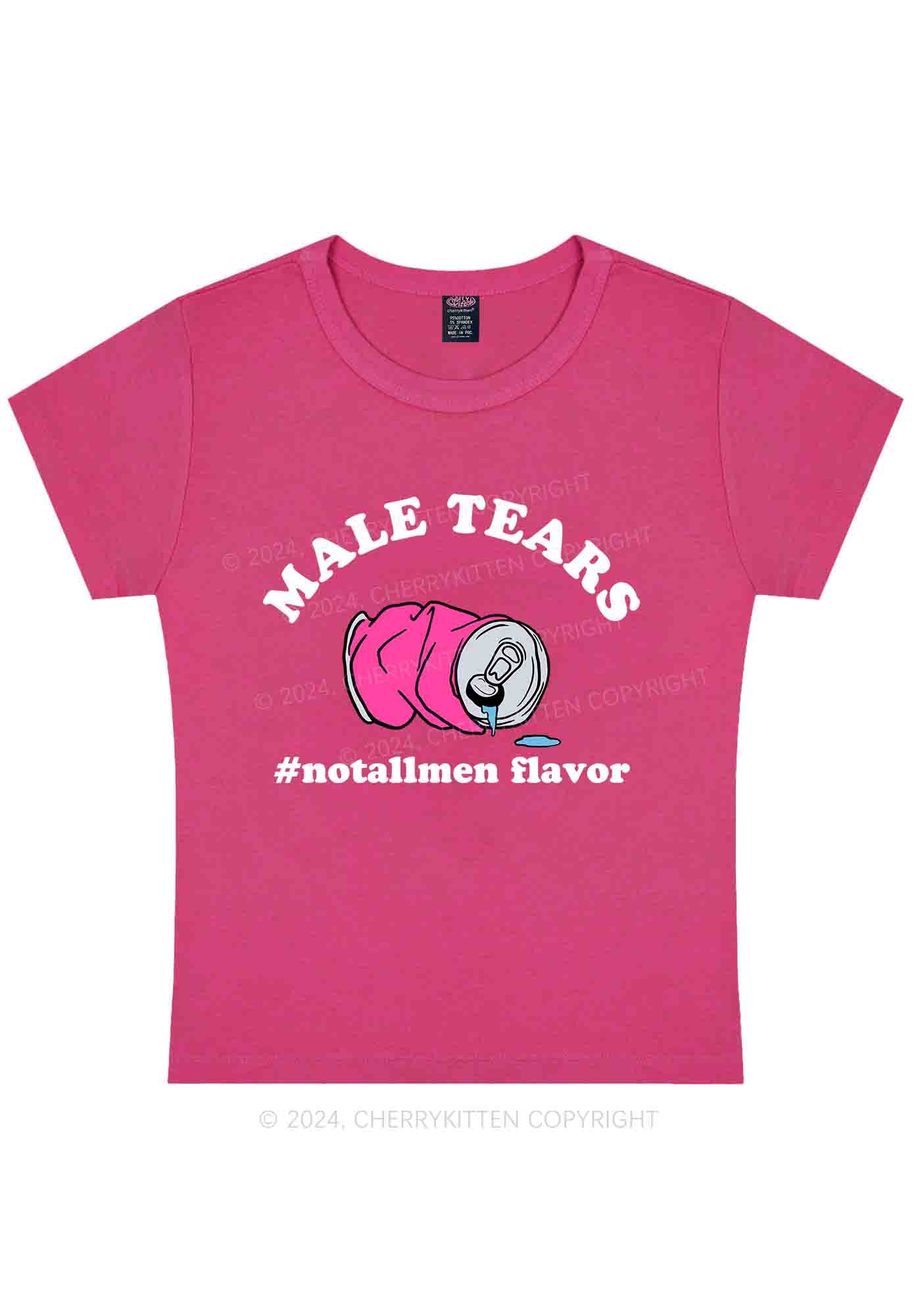 Curvy Male Tears Y2K Baby Tee Cherrykitten