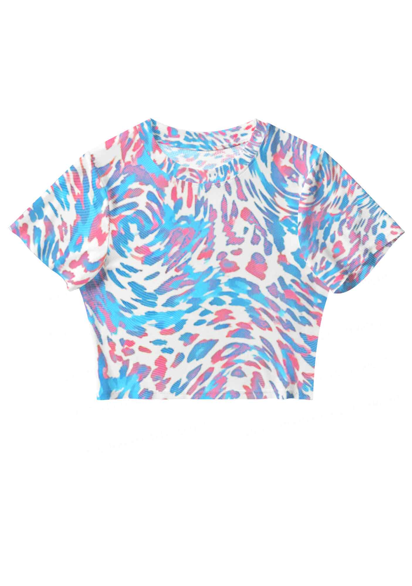 Trans Leopard Pride Y2K Mesh Crop Top Cherrykitten
