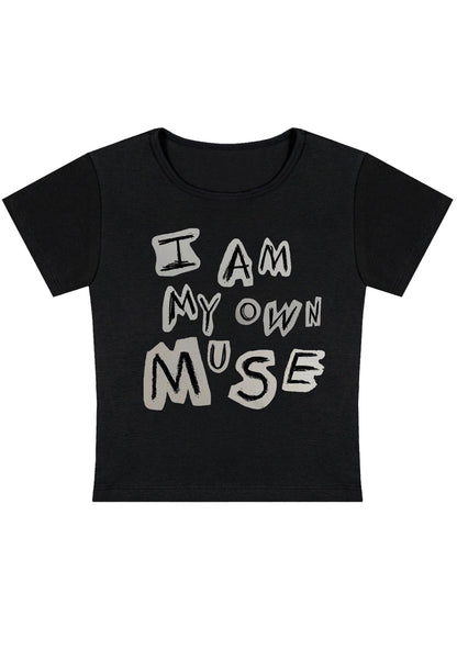 Curvy I Am My Own Muse Baby Tee