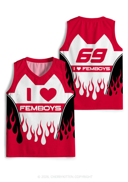 I Love Femboys Pride Y2K Sport Jersey Tank Cherrykitten