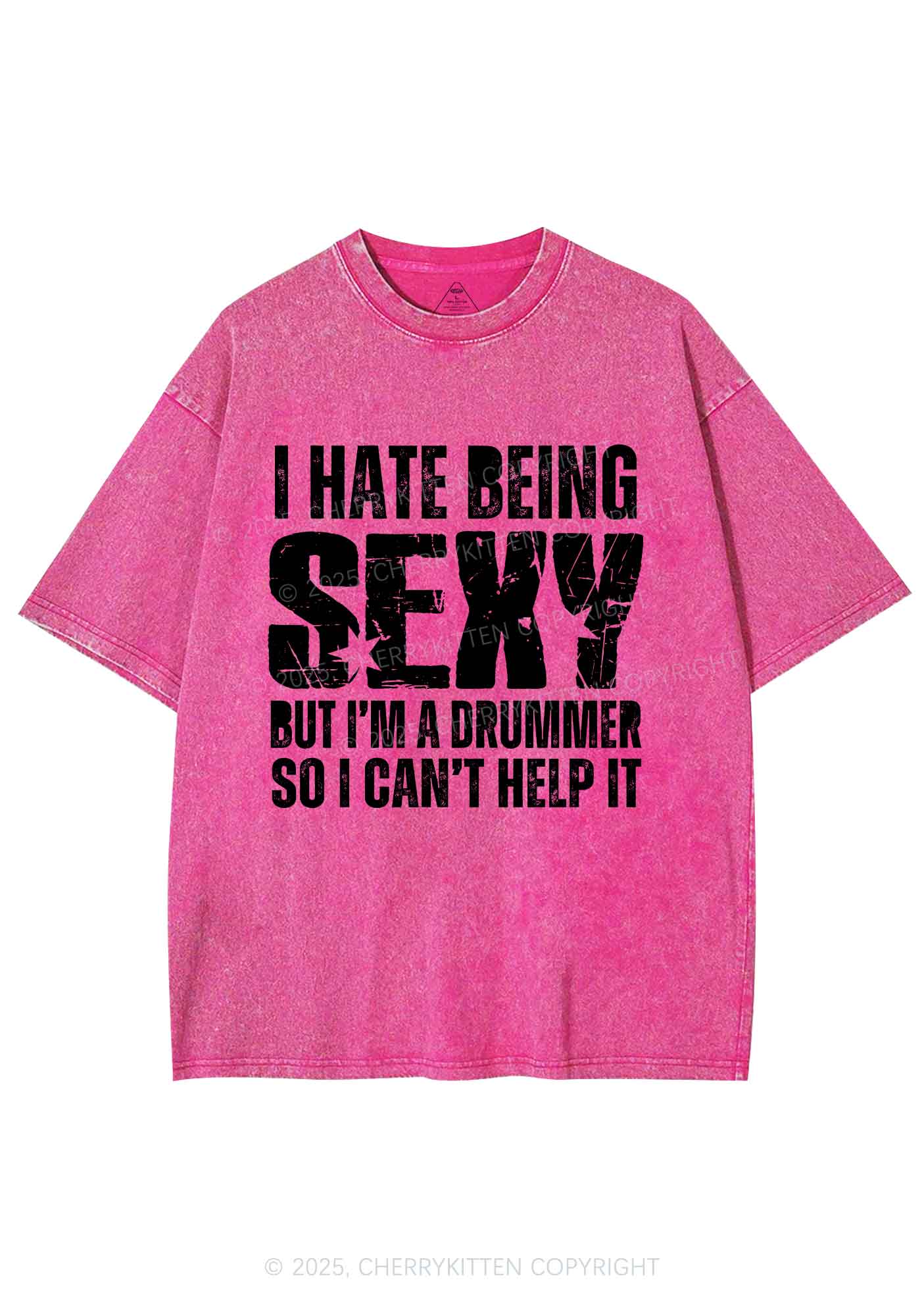 I Hate Being Sexy Y2K Shirts Washed Tee Cherrykitten