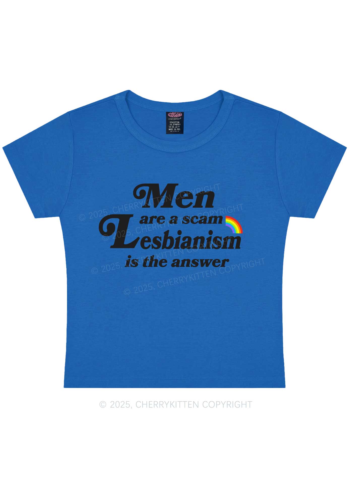 Men Lesbianism Y2K Baby Tee Cherrykitten