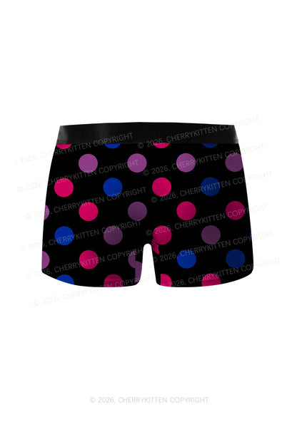 Bisexual Dots On Black Pride Y2K Print Men Boxer Briefs Cherrykitten