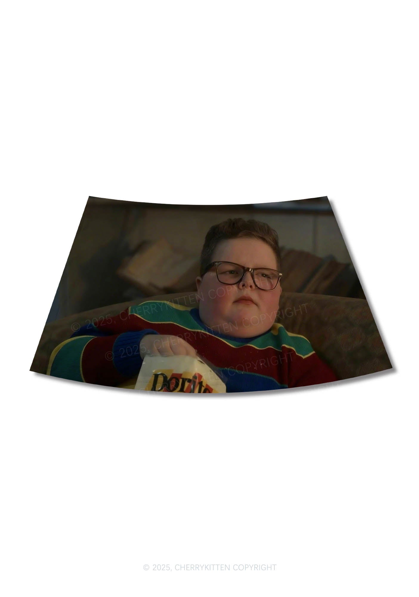 Snack Boy Y2K Print Mini Skirt Cherrykitten