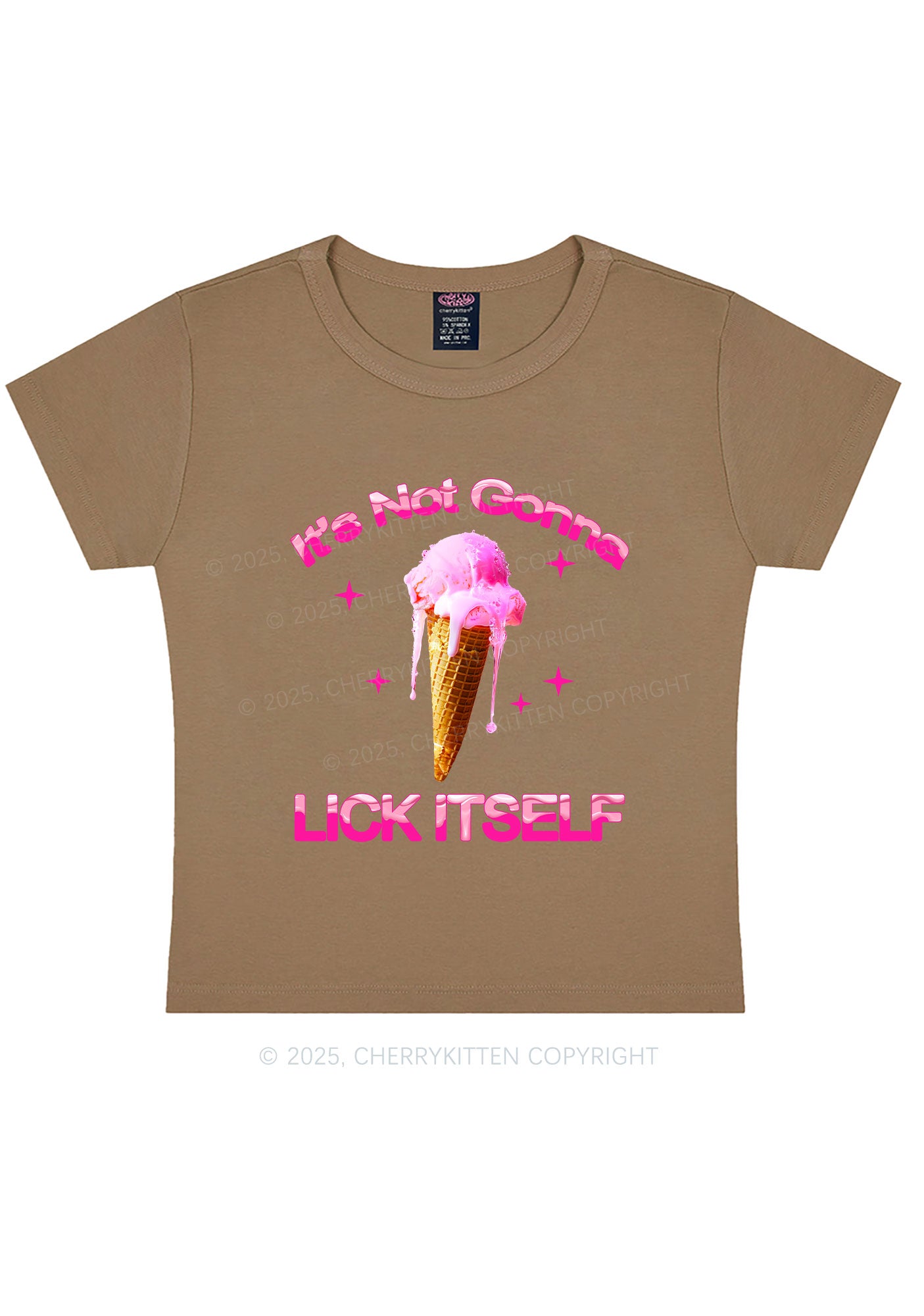 Ice Cream Lick Itself Y2K Baby Tee Cherrykitten