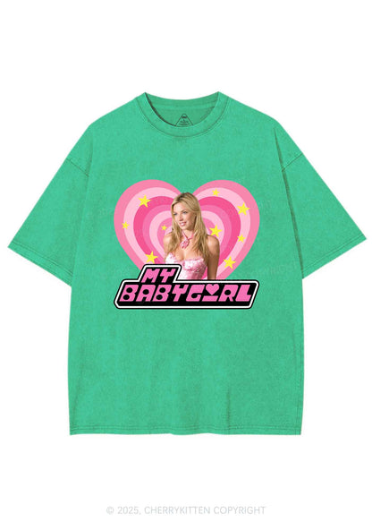 Custom Love My Babyboy Y2K Shirts Washed Tee Cherrykitten