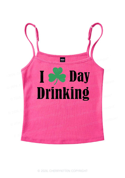 I Love Day Drinking St Patricks Y2K Spaghetti Strap Cami Cherrykitten