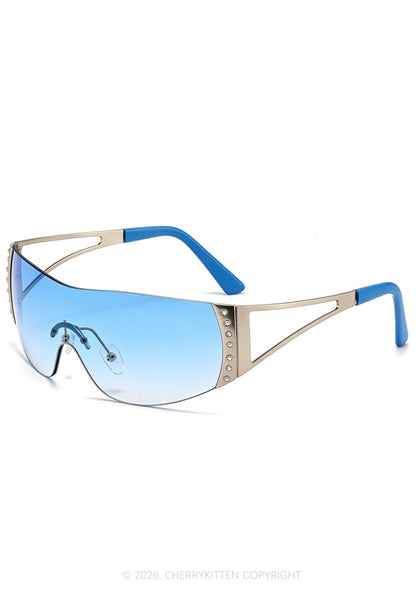 Pentagram Metal Y2K Sunglasses Cherrykitten