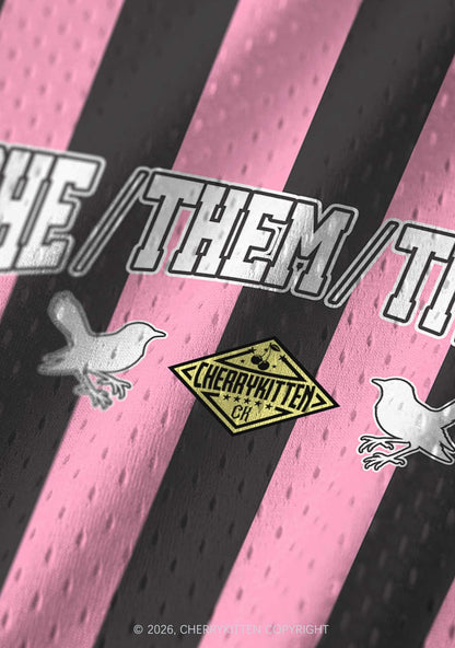 Pink Stripes She Them Txtties Pride Y2K Sport Jersey Tank Cherrykitten