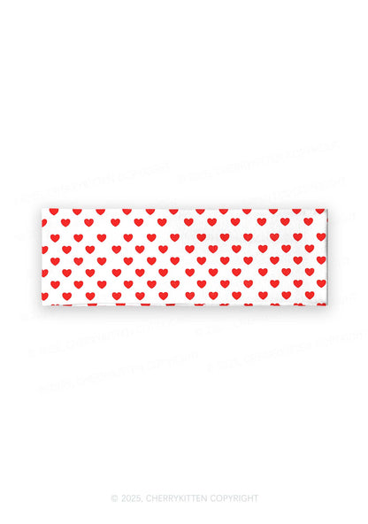 Red Heart On White Valentine's Day Y2K Print Headband Cherrykitten