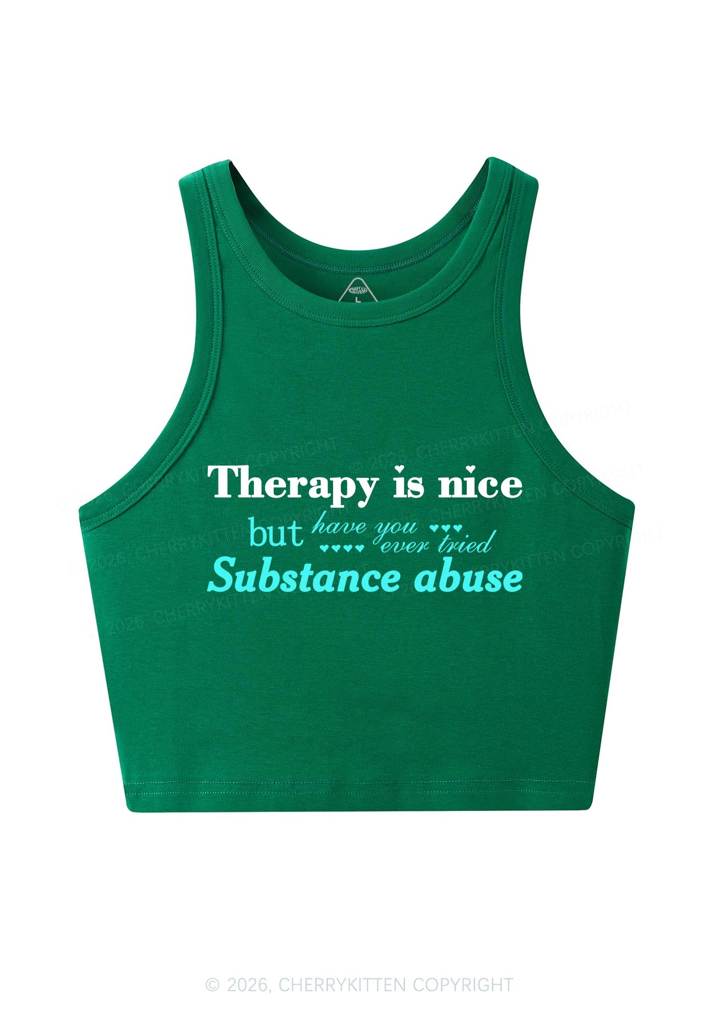 Have You Ever Tried Substance Abuse Y2K Crop Tank Top Cherrykitten