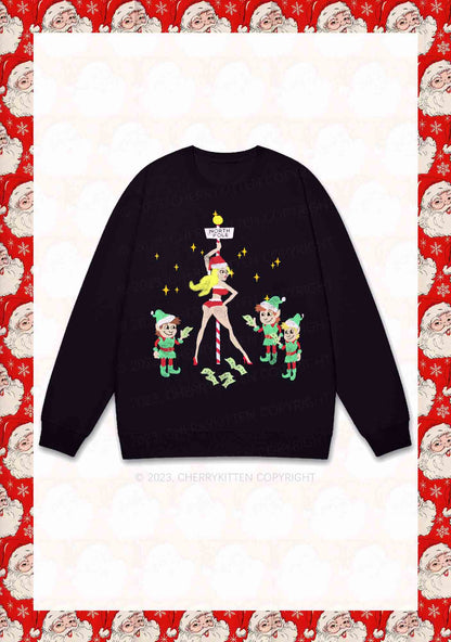 North Pole Dancing Christmas Girl Y2K Sweatshirt Cherrykitten