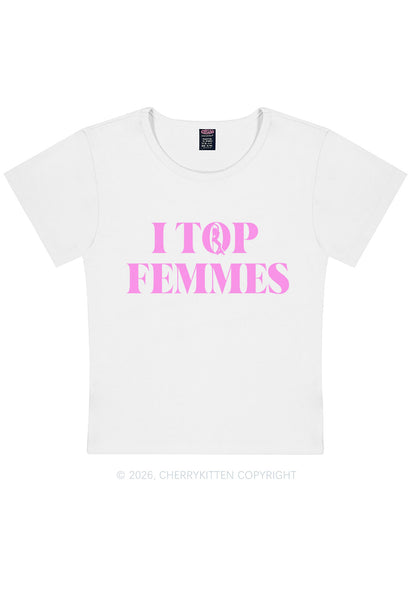 I Top Femmes Pride Y2K Baby Tee Cherrykitten