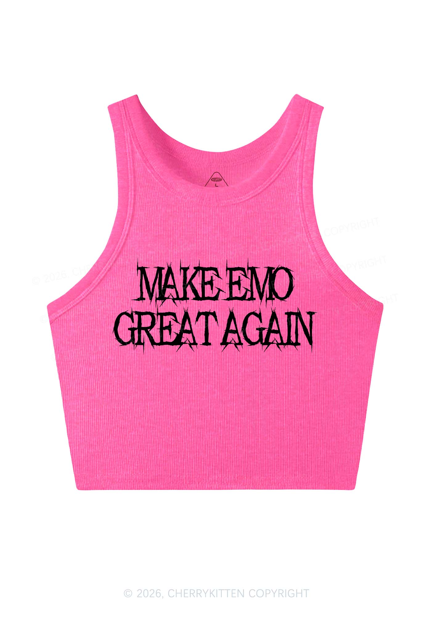 Make Emo Great Again Y2K Crop Tank Top Cherrykitten