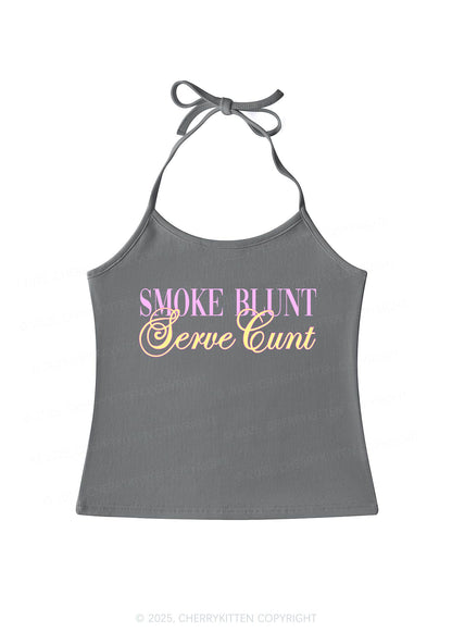 Smoke Blunt Y2K Halter Neck Cami Cherrykitten