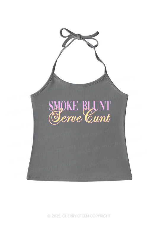 Smoke Blunt Y2K Halter Neck Cami Cherrykitten