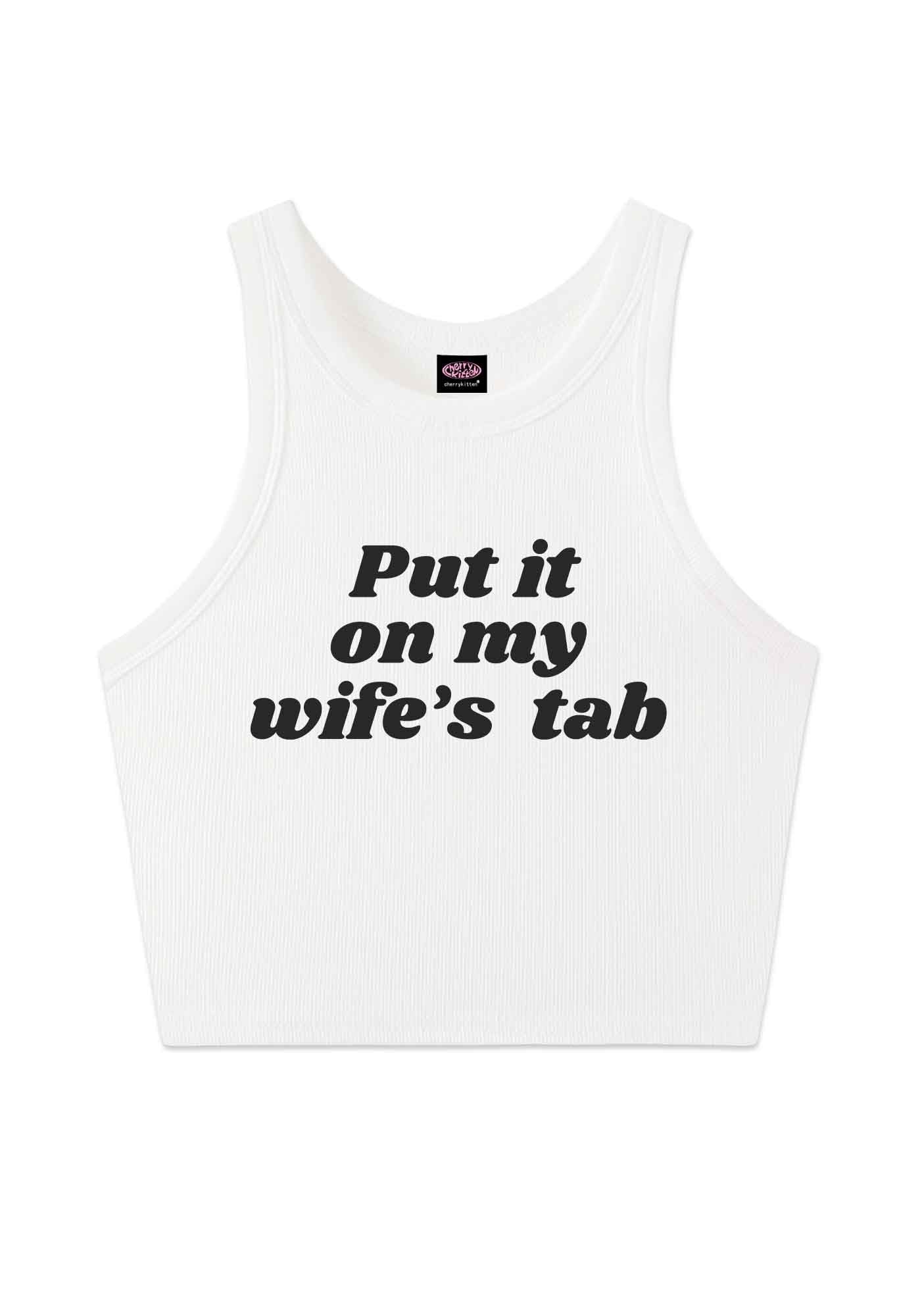 Put It On My Wifes Tab Pride Y2K Crop Tank Top Cherrykitten