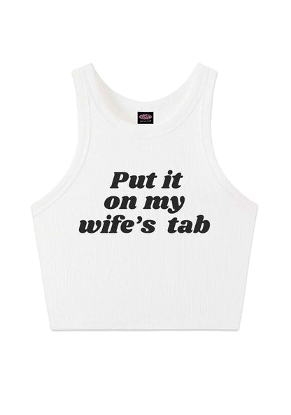 Put It On My Wifes Tab Pride Y2K Crop Tank Top Cherrykitten