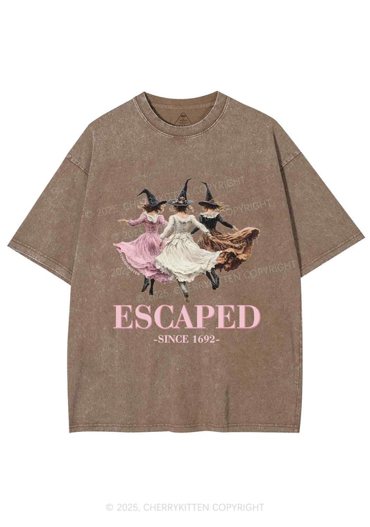 Halloween Escaped Skirts Witches Y2K Shirts Washed Tee Cherrykitten