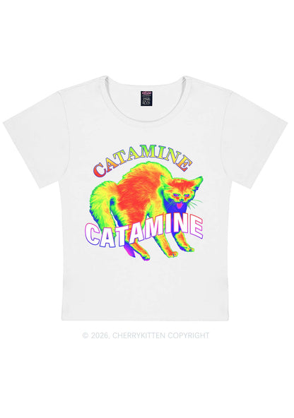 Thermal Cat Y2K Baby Tee Cherrykitten
